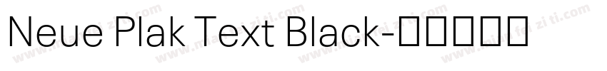 Neue Plak Text Black字体转换